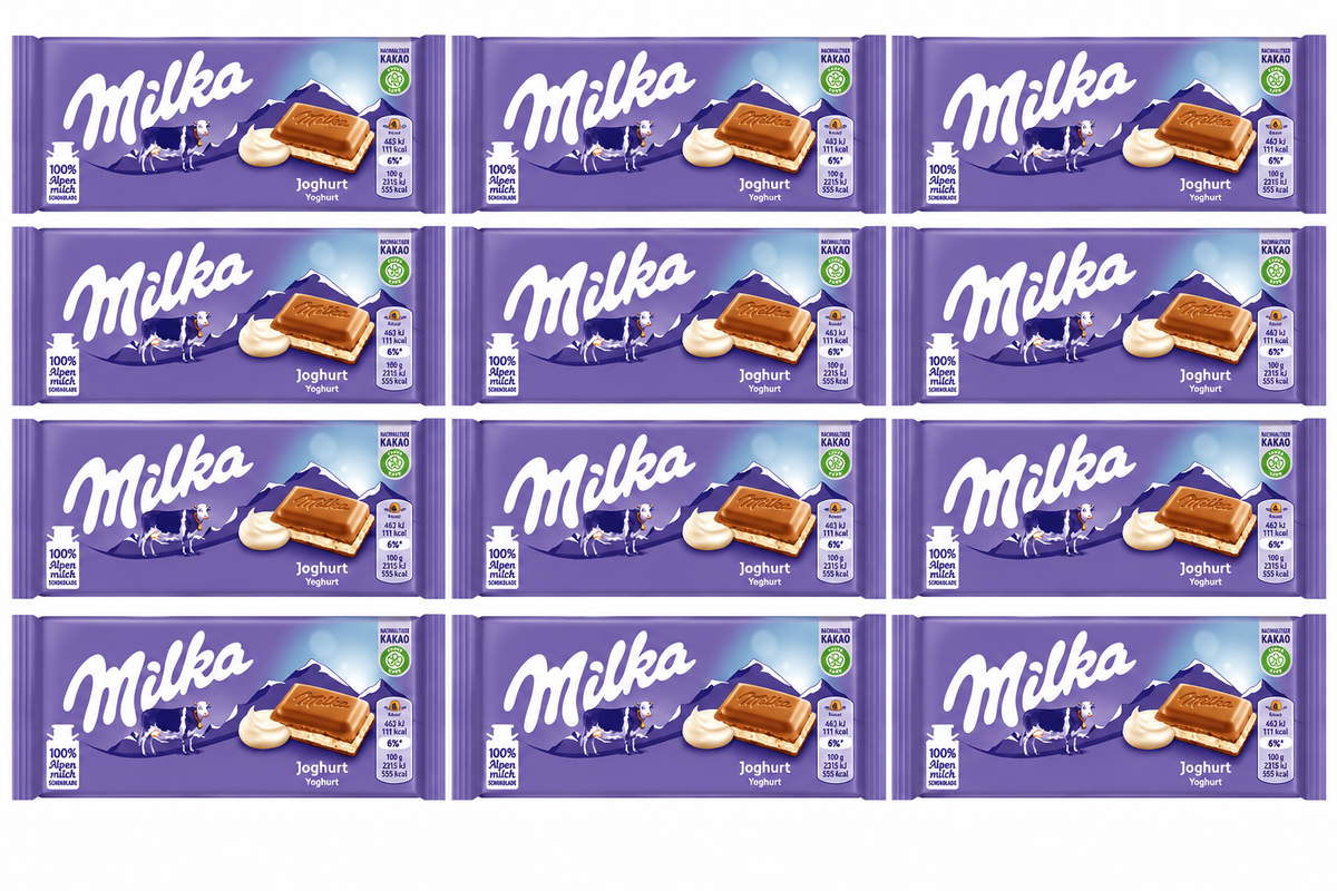 12x Milka Joghurt 100g - (12x 100g) Schokolade Vorratspack