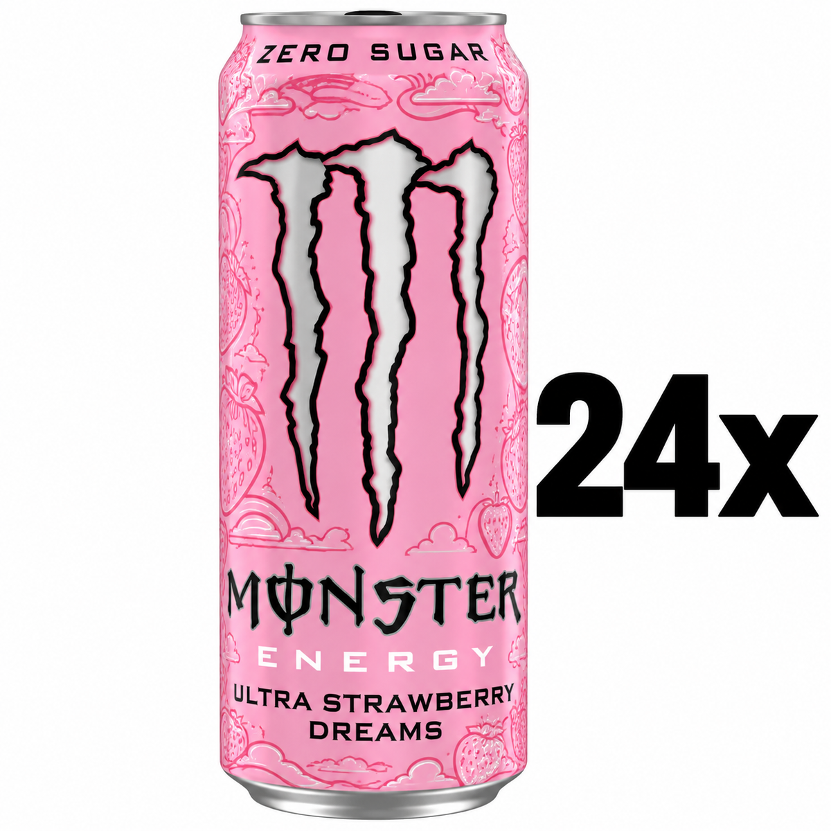 24x Monster Energy Ultra Strawberry Dreams 500ml – Zero Sugar – inkl. 6€ Pfand