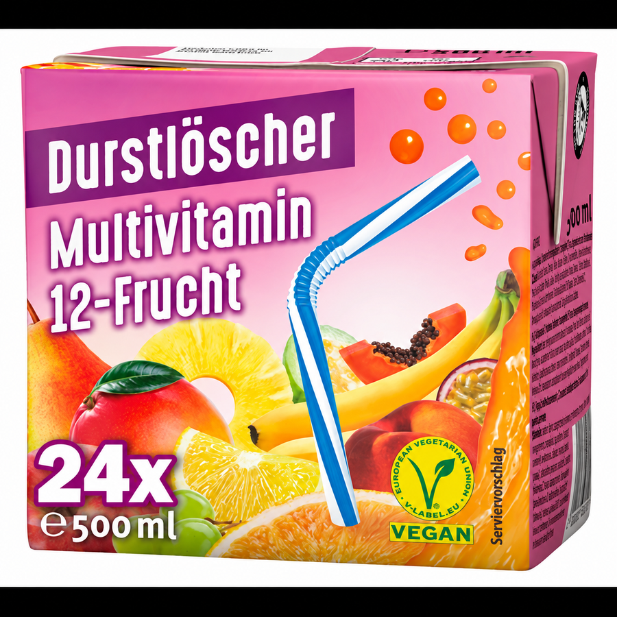 24x Durstlöscher Durstlöscher Multivitamin 12-Frucht 500ml - (24x 500ml)