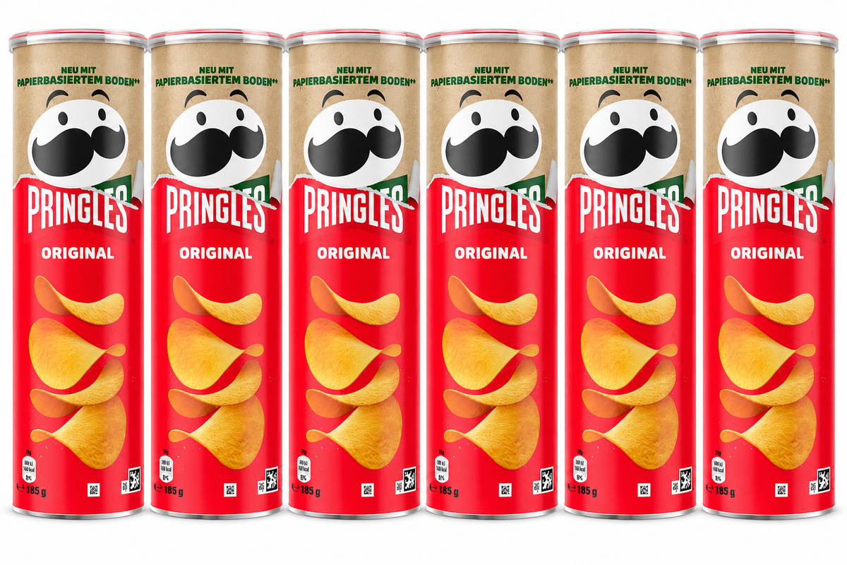 6x Pringles Original 185g - (6x 185g) Chips Potato Chips Bulk Pack