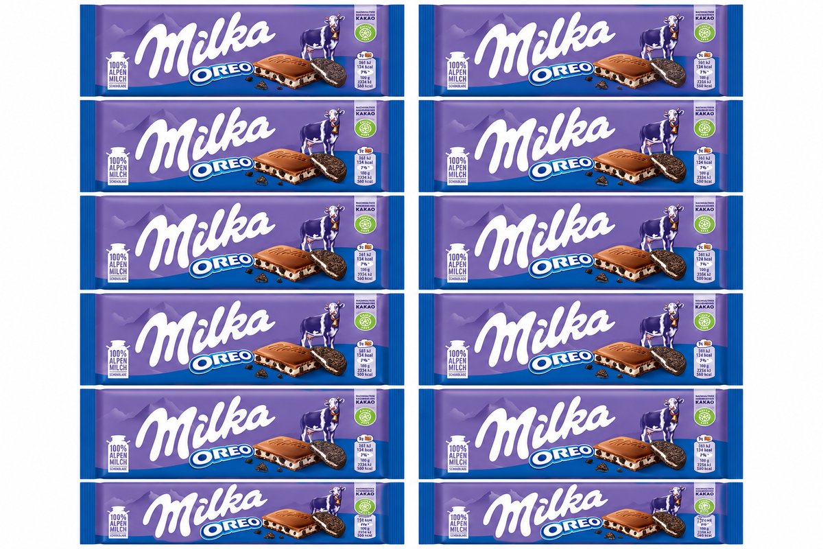 12x Milka Oreo 100g - (12x 100g) Schokolade Vorratspack