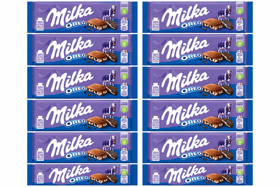 12x Milka Oreo 100g - (12x 100g) Schokolade Vorratspack