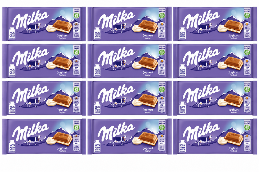 12x Milka Joghurt 100g - (12x 100g) Schokolade Vorratspack