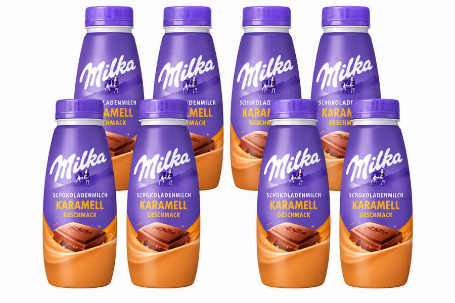 8x Milka Schokoladenmilch Karamell 250ml – (8x 250ml) inkl. 2€ Pfand