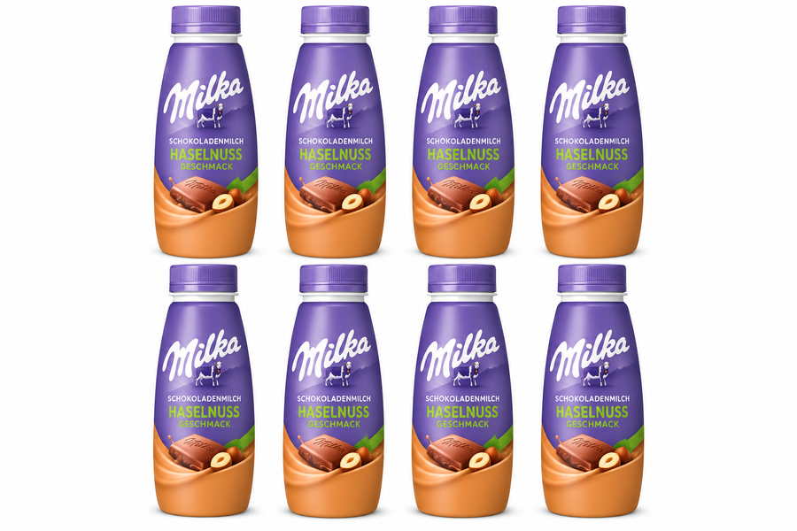 8x Milka Schokoladenmilch Haselnuss 250ml – (8x 250ml) inkl. 2€ Pfand