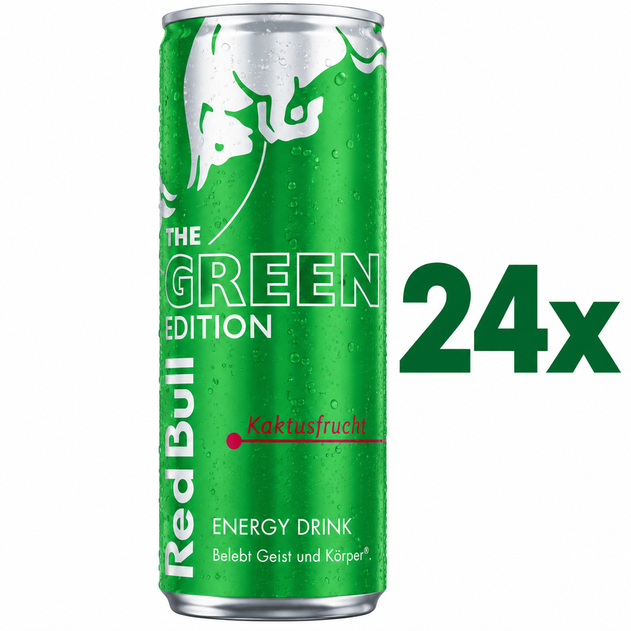 24x Red Bull Green Edition Kaktusfrucht 250ml – (24x 250ml) inkl. 6€ Pfand