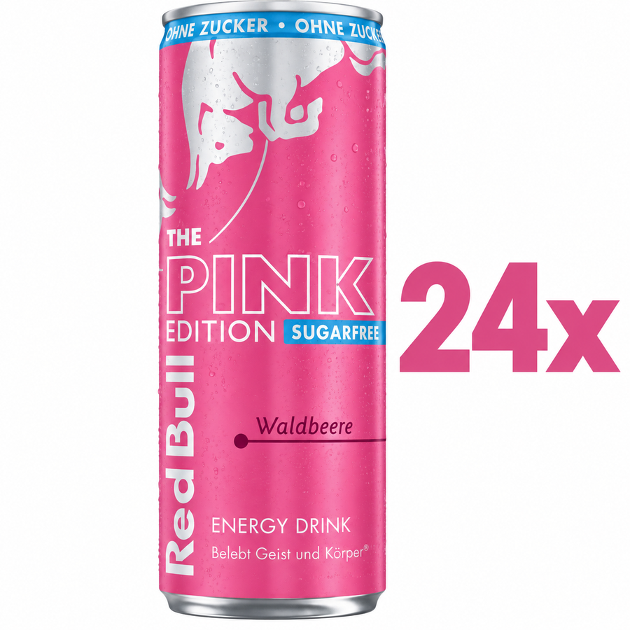 24x Red Bull Pink Edition Sugarfree Waldbeere 250ml – (24x 250ml) inkl. 6€ Pfand