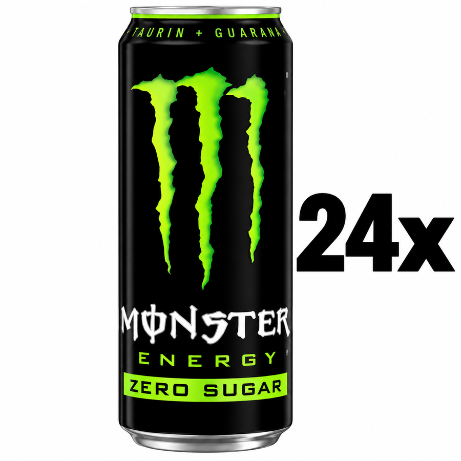 24x Monster Energy Zero Sugar 500ml – zuckerfrei – inkl. 6€ Pfand