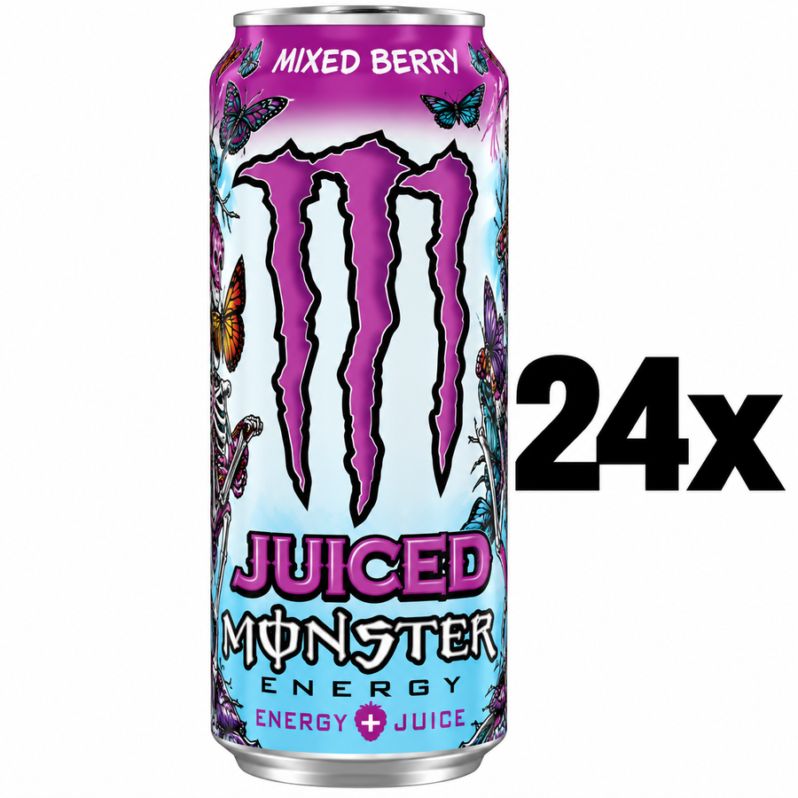 24x Monster Energy Juiced Mixed Berry 500ml – Energy + Juice – inkl. 6€ Pfand