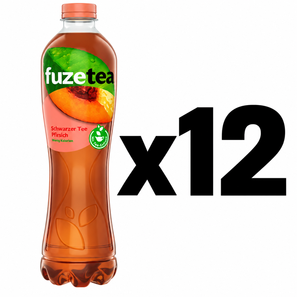 12x Fuze Tea Schwarzer Tee Pfirsich 1,25L – 12er Pack inkl. 3€ Pfand