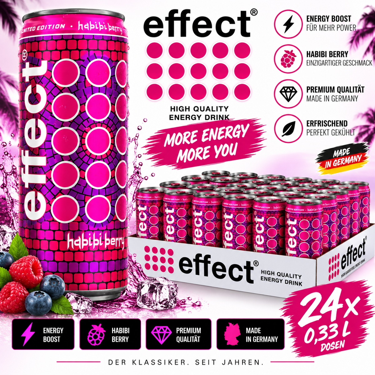 24x effect® Habibi Berry Energy Drink – 24er Pack inkl. 6€ Pfand
